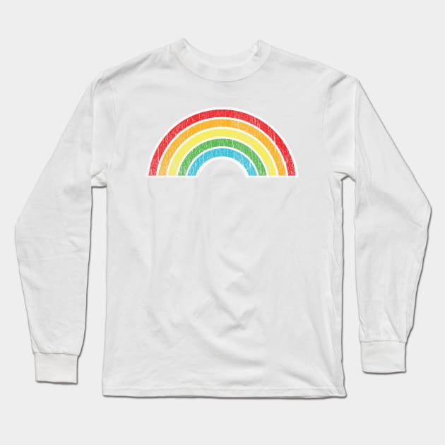 Vintage Rainbow Long Sleeve T-Shirt by noranovak